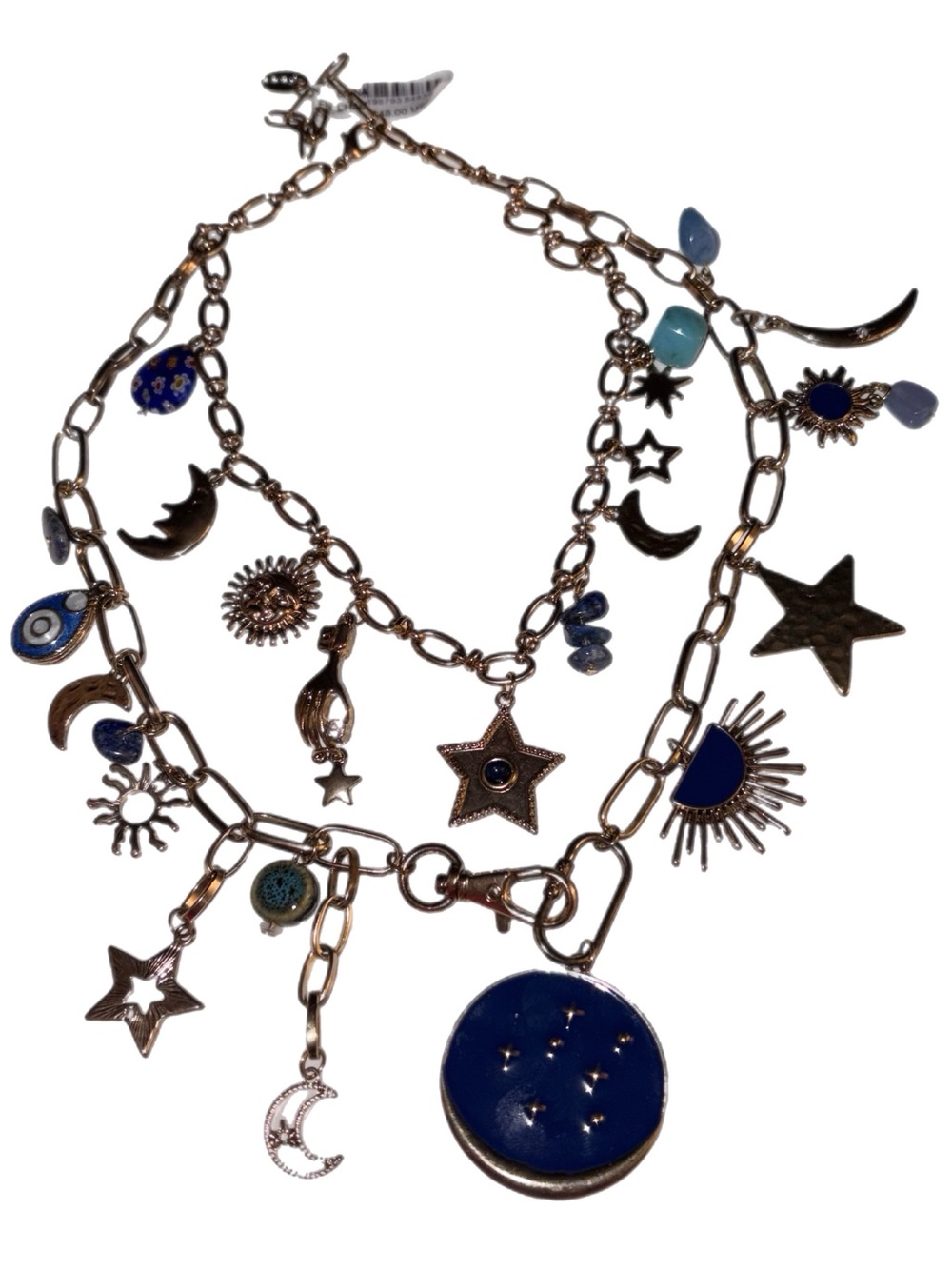Free People Adjustable Charm Necklace Star Girl Gold Tone - Picture 4 of 6